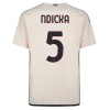 Camiseta de fútbol AS Roma Ndicka 5 Segunda Equipación 23-24 - Hombre